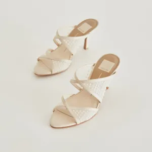 MANDEL PEARL HEELS IVORY MESH