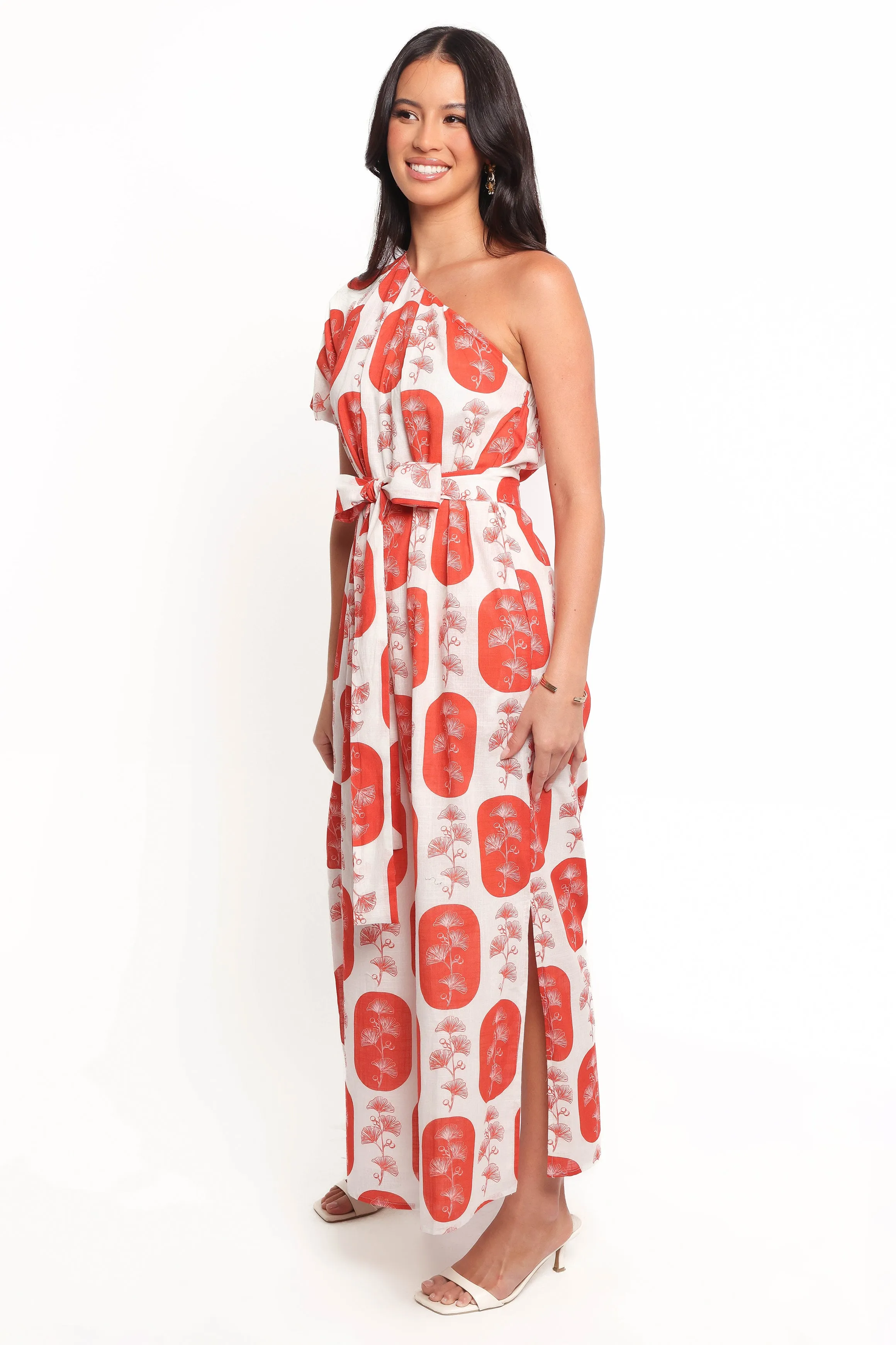 Mary Maxi Dress - Red/White