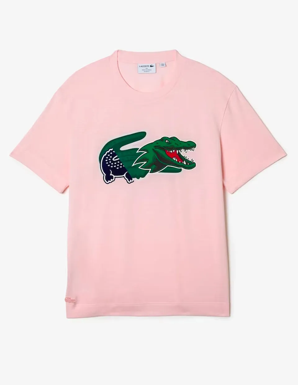 Men's Relaxed Fit Oversized Crocodile T-Shirt Pink