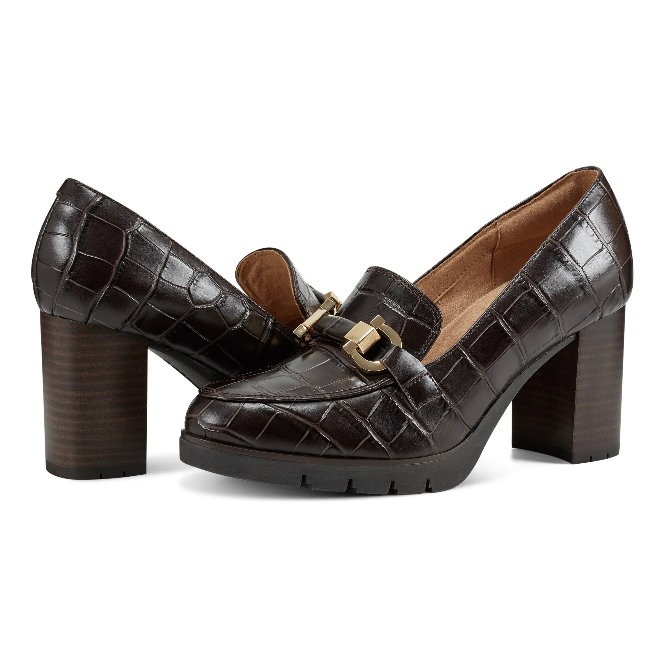 Mirror Lug Sole Dress Pumps