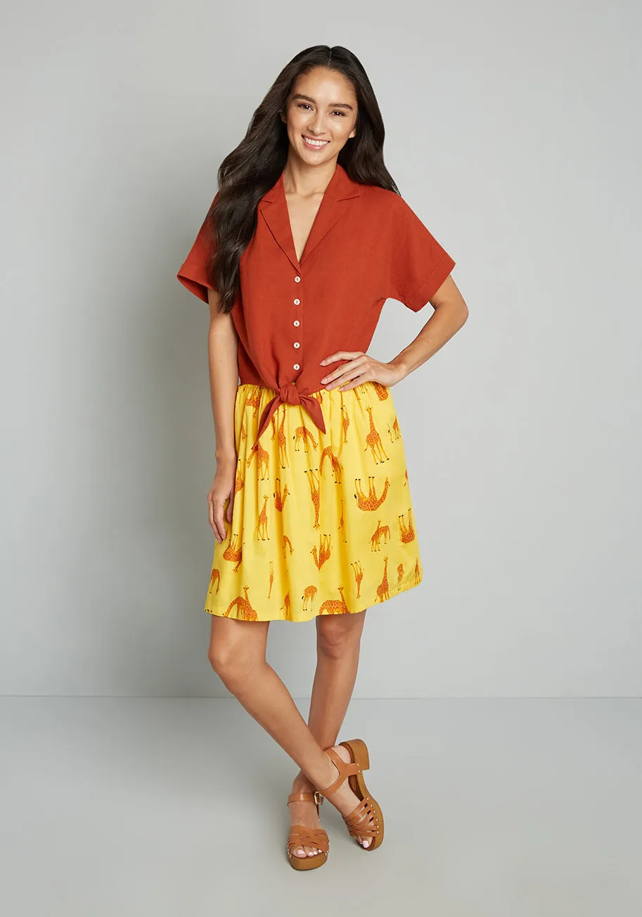 On My Wavelength Skater Skirt