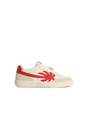 'Palm' White Leather Sneakers