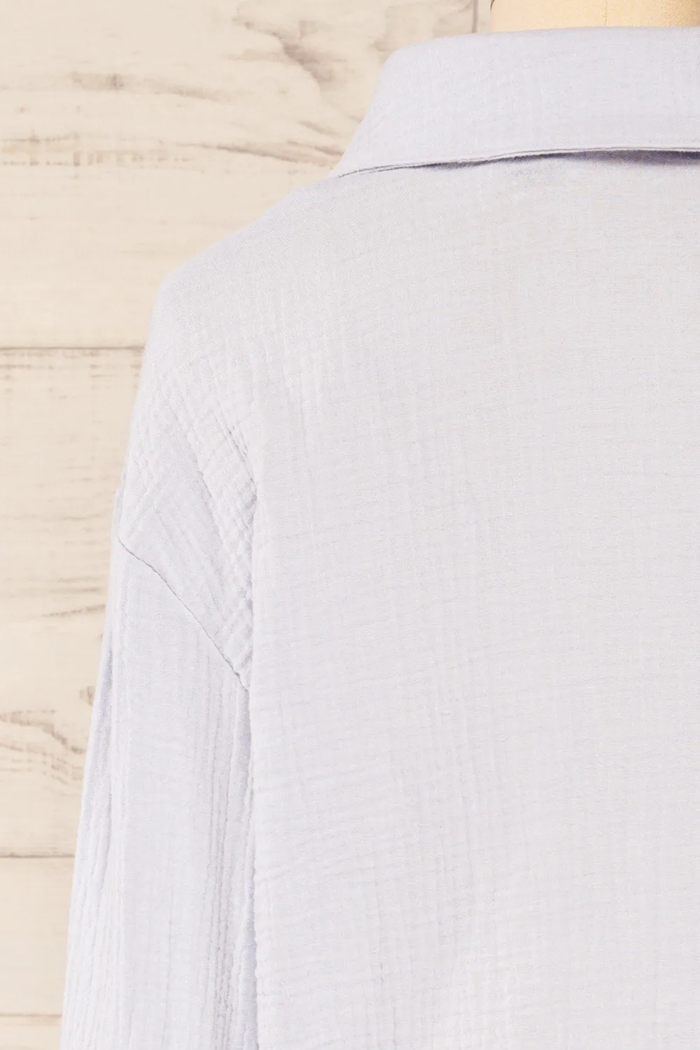 Paulla Blue | Oversized Button-Up Shirt