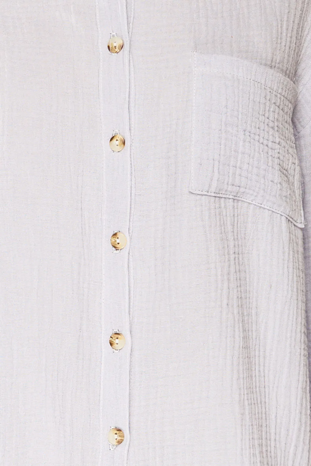 Paulla Blue | Oversized Button-Up Shirt