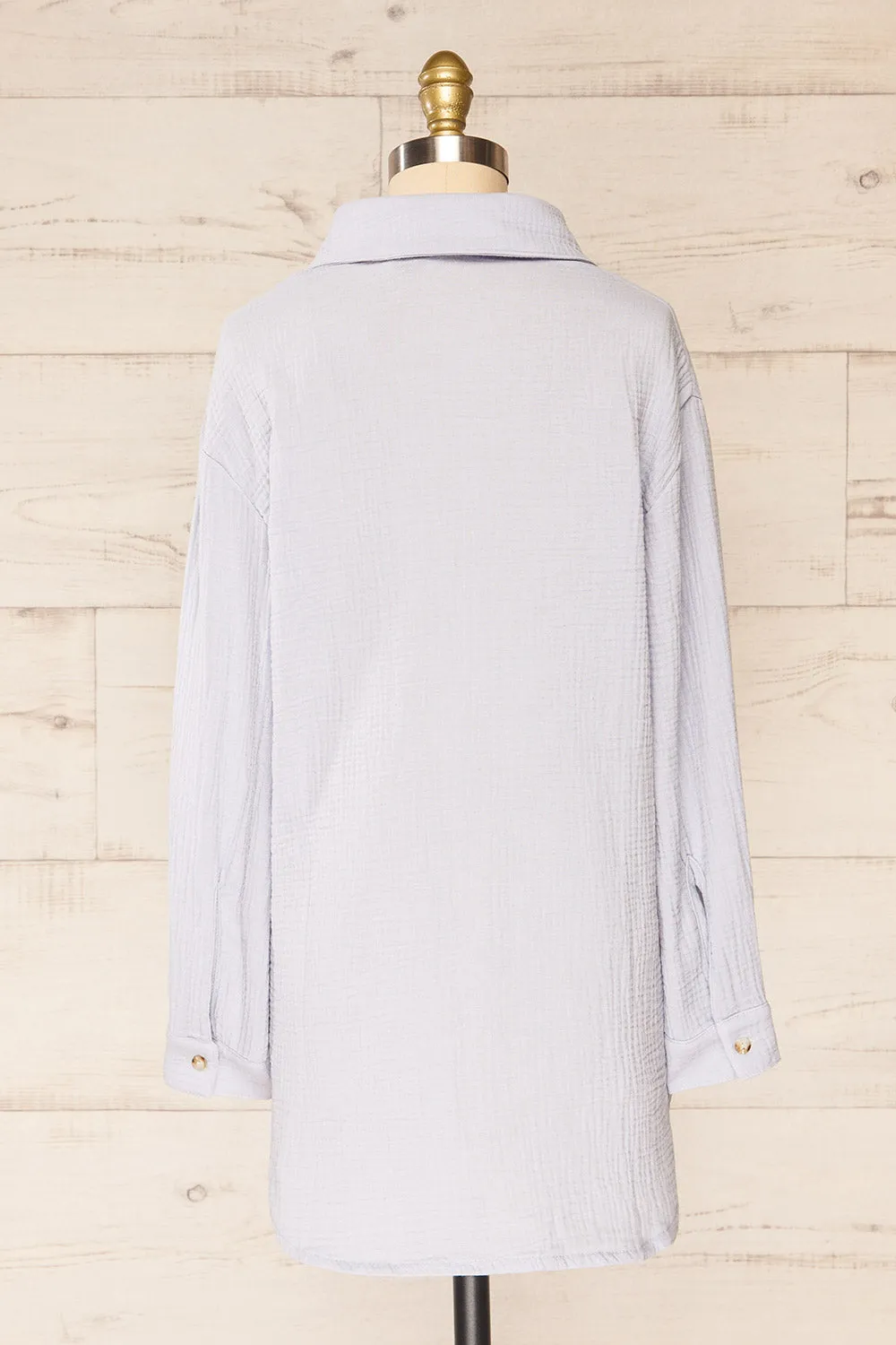 Paulla Blue | Oversized Button-Up Shirt