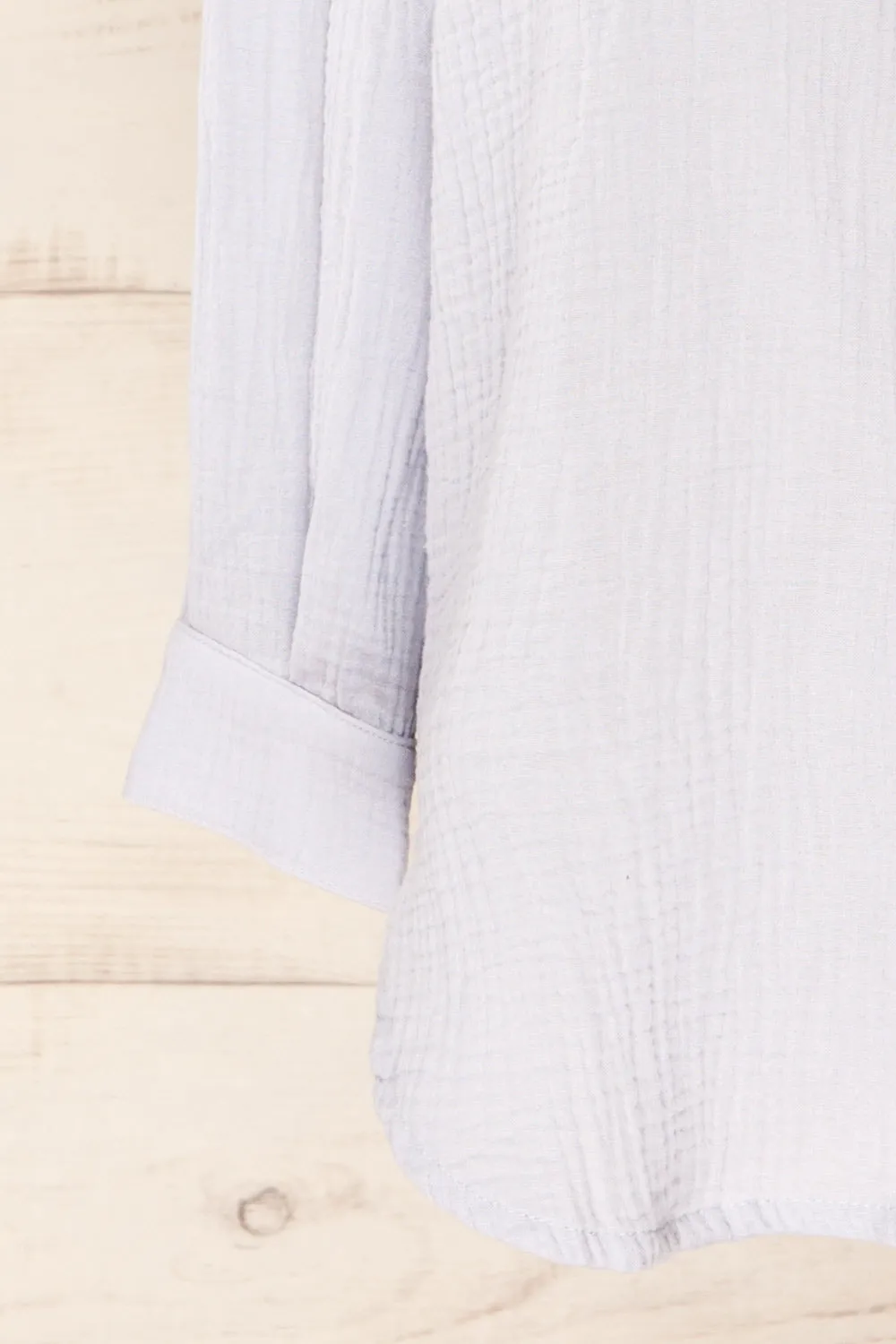 Paulla Blue | Oversized Button-Up Shirt