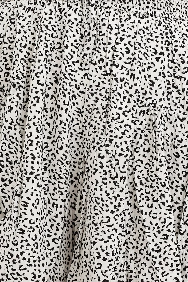 Print Gathered Bust Sleeveless Playsuit