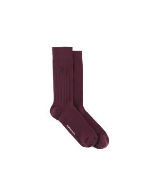 Signature Men's Sock - Burgundy