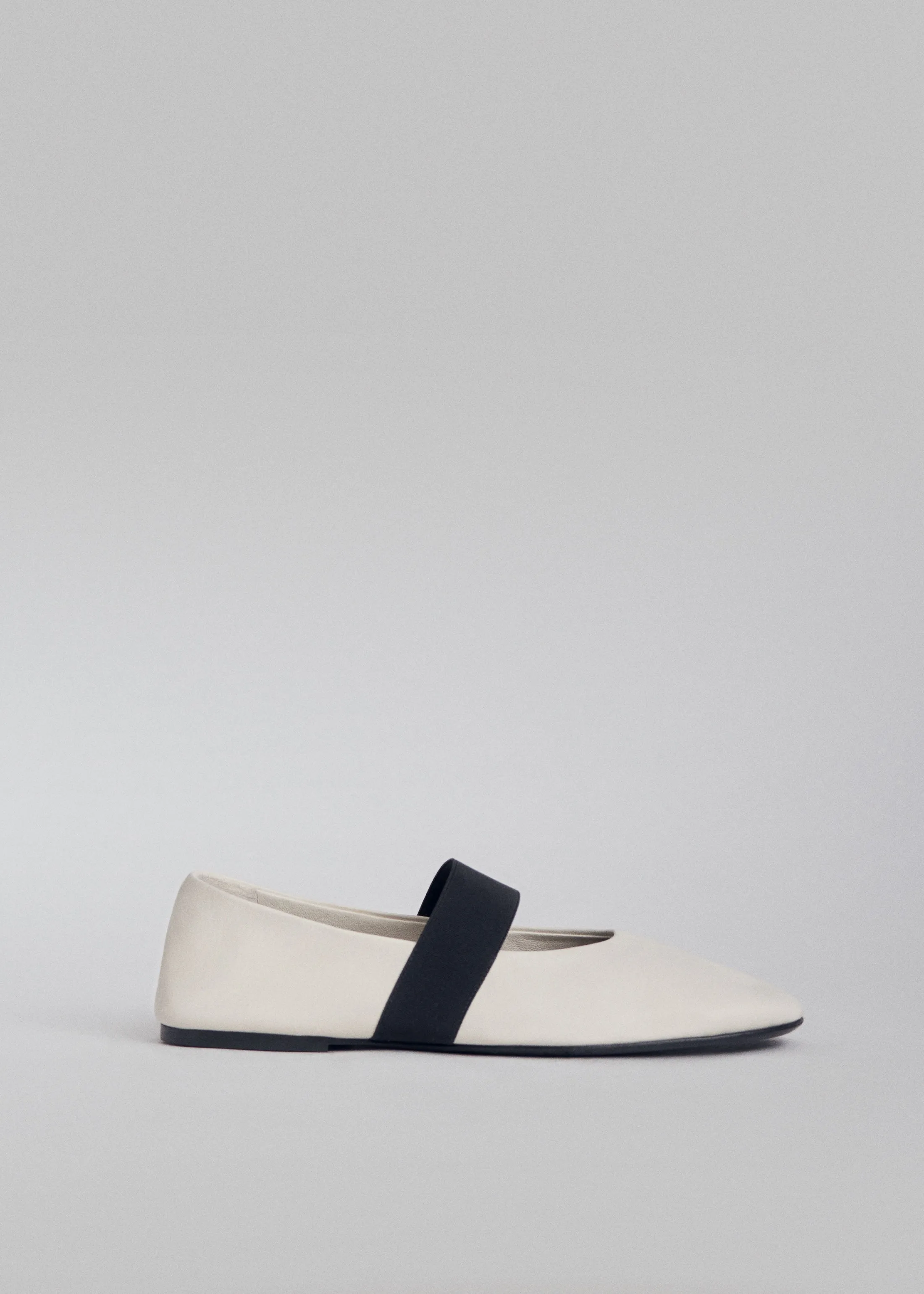 Slip on Ballerina in Chiffon Leather - Ivory