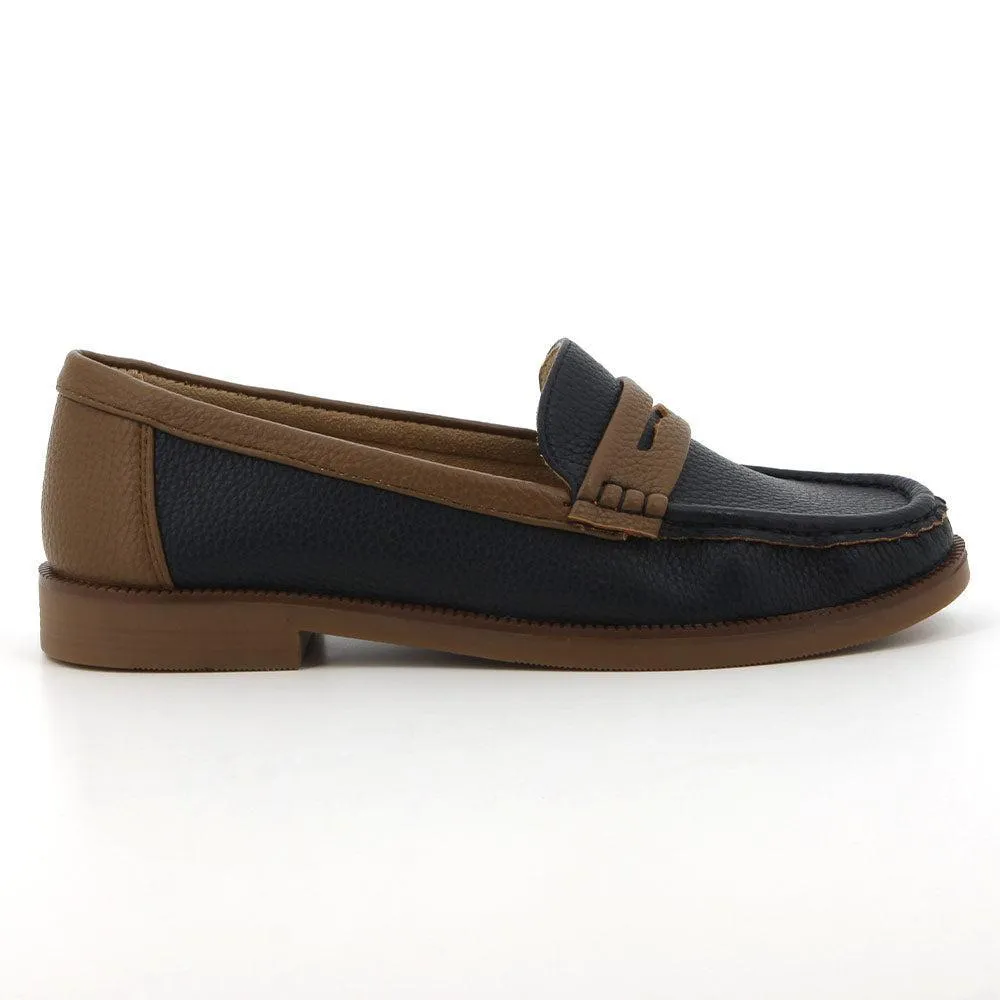 Soft Style By Hush Puppy Lamar Loafer With Saddle - Navy
