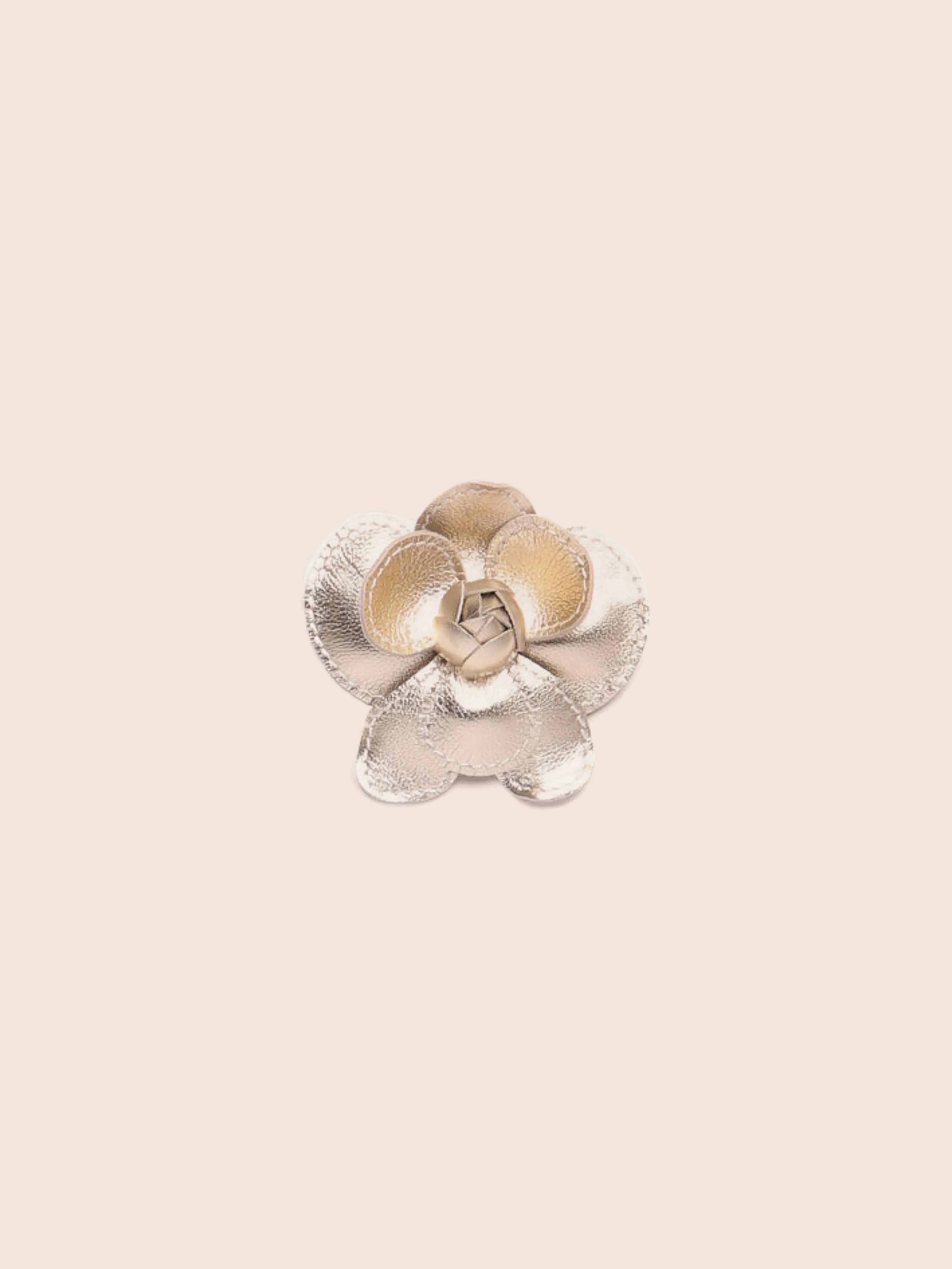 Stitch Flower Clip Gold