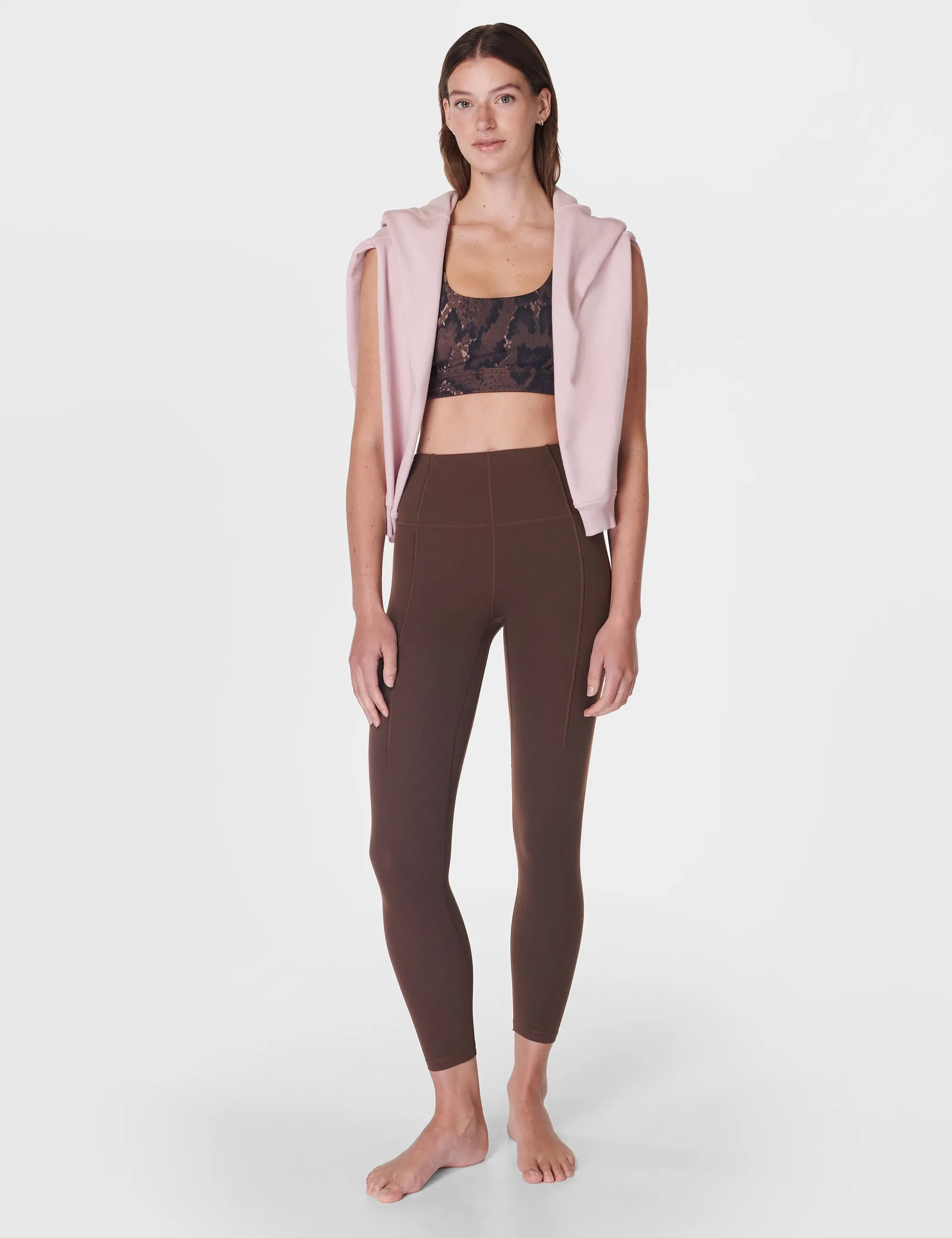 Super Soft 7/8 Yoga Leggings - Cacao Brown