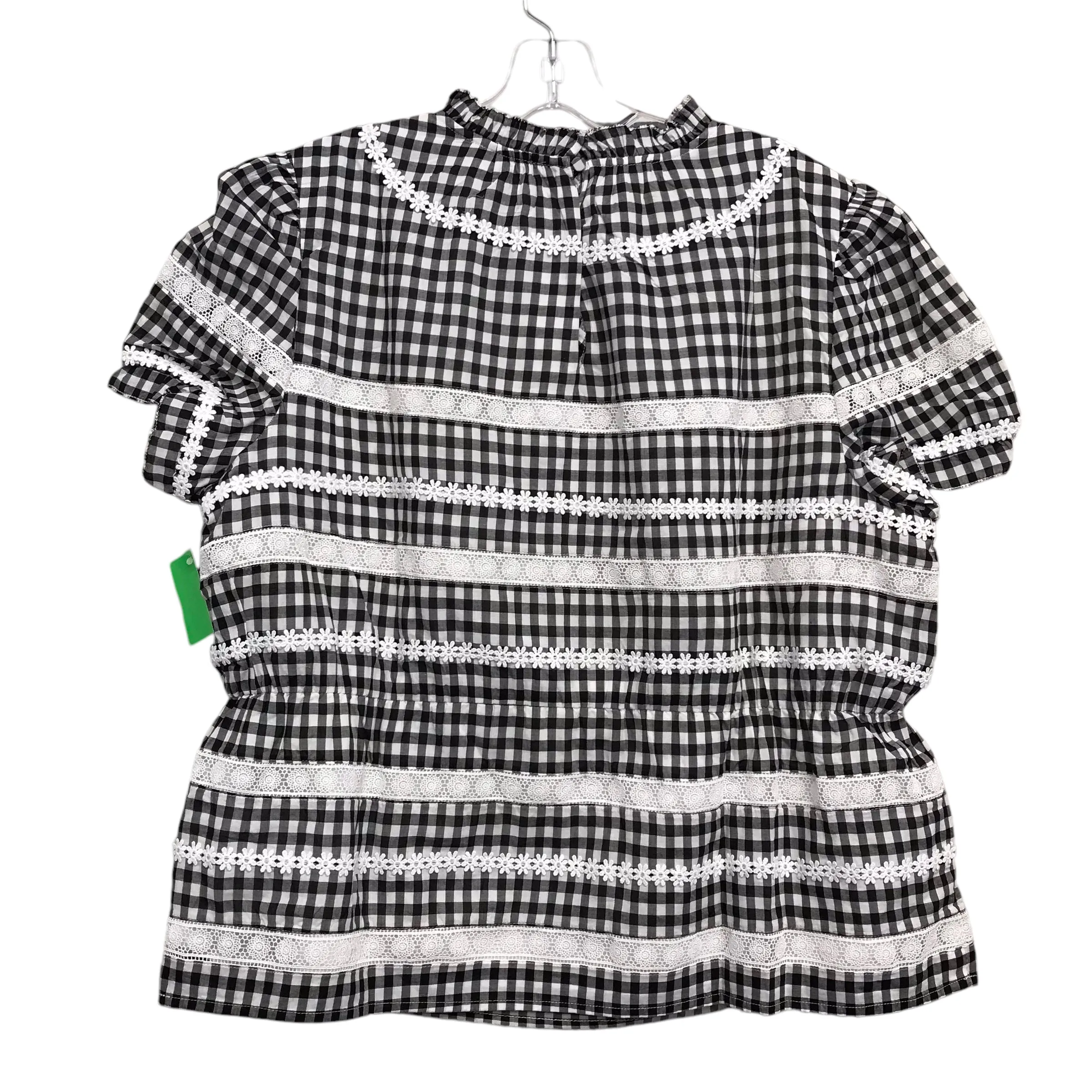 Top Ss By J. Crew In Black & White, Size:Xl
