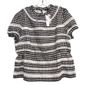 Top Ss By J. Crew In Black & White, Size:Xl