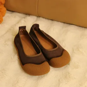 Women Summer Casual Shallow Mouth Genuine Leather Soft Sole Flats