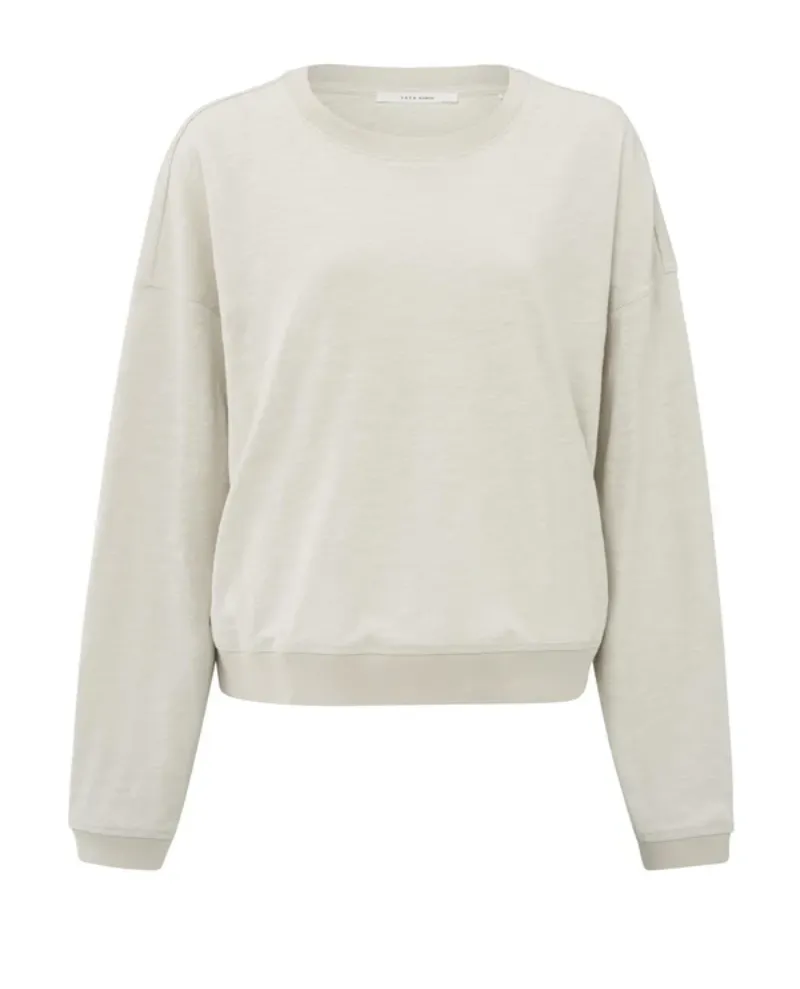 Yaya Soft Grey Slub Sweatshirt