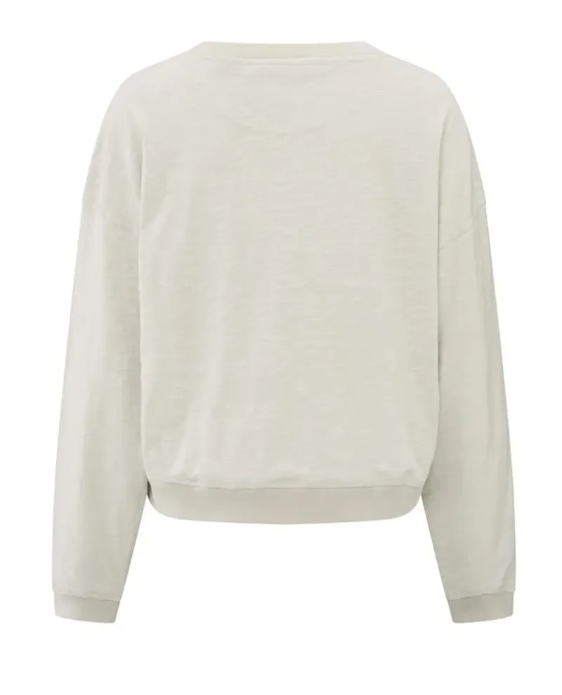 Yaya Soft Grey Slub Sweatshirt